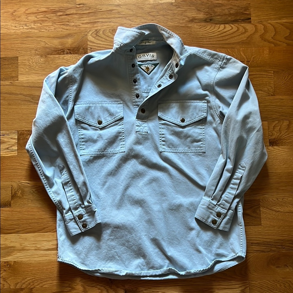 Orvis Light Blue Casual Button Down Shirt